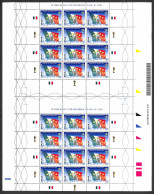 Repubblica - Servizi - 2006 - Campioni Del Mondo (18 - Varietà) Doppia Stella - Intero Foglio Non Tosato Con Due Fogliet - Other & Unclassified