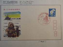 DB15 JAPAN  BELLE LETTRE  RARE TOKIO 1968 ANTARTIC XIeme  EXPEDITION JAPONAISE  AU POLE SUD  +IER RAID REUSSI+++ - Covers & Documents