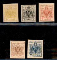 Europa - Austria - 1870 - Ristampe (1/5) - Serie Completa - Gomma Originale (2 Kreuzer Senza Gomma) - Molto Belle - Otros & Sin Clasificación