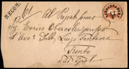 Europa - Austria - 5 Kreuzer (37) + 10 Soldi (38) Al Retro - Busta Raccomandata Per Trento Del 13.4.1871 - Andere & Zonder Classificatie