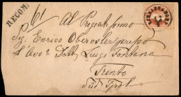 Europa - Austria - 5 Kreuzer (37) + 10 Soldi (38) Al Retro - Busta Raccomandata Per Trento Del 13.4.1871 - Sonstige & Ohne Zuordnung
