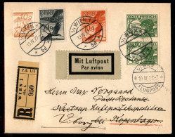 Europa - Austria - 1927 (19 Aprile) - Aerogramma Raccomandato Da Vienna A Copenaghen - Sonstige & Ohne Zuordnung