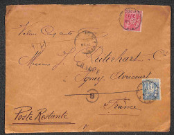 Europa - Francia - 15 Cent (73) + 50 Cent (81) - Assicurata Da Parigi A Avicourt Del 29.6.1897 - Grandi Sigilli In Ceral - Otros & Sin Clasificación