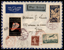 Europa - Francia - 1937 (25 Settembre) - Aerogramma Da Lione A Parigi - Otros & Sin Clasificación