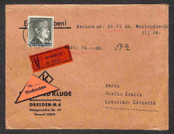 Europa - Germania - Assicurata Con Denaro Da Dresda A Kromeriz Del 4.1.43 - Other & Unclassified