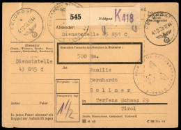 Europa - Germania - Feldpost E 418/26.12.44 - Cartolina Per Gollner - Otros & Sin Clasificación