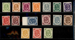 Europa - Germania - 1951 - Corno Di Posta (123/138) - Serie Completa - Gomma Integra - Cert Oliva (2200) - Otros & Sin Clasificación