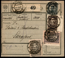 Europa - Jugoslavia - Bollettino Pacchi Da Litija A Sarajevo Del 12.3.21 Con Affrancatura Multipla (129 + 130 + 132 + 14 - Other & Unclassified