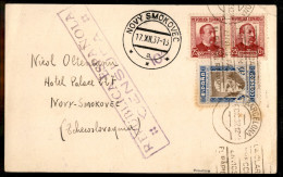 Europa - Spagna - Guerra Civile - Cartolina Affrancata Con Francobollo Sovrapprezzo 5 Cent + Complementari Da Barcellona - Other & Unclassified