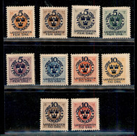 Europa - Svezia - 1916/1921 - Soprastampati (97/106) - Serie Completa - 10 Valori - Gomma Originale - Otros & Sin Clasificación