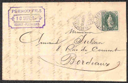 Europa - Svizzera - 25 Cent Helvetia (41) Isolato Su Lettera Da Neuchatel A Bordeaux Del 10.9.84 - Otros & Sin Clasificación