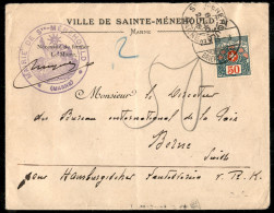 Europa - Svizzera - Busta Da St. Menehould A Berna Del 23.10.1915 Tassata In Arrivo - Altri & Non Classificati