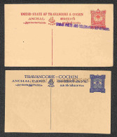 Oltremare - India - Travancore - Sette Cartoline Postali + Una Busta Postale Nuove - Other & Unclassified