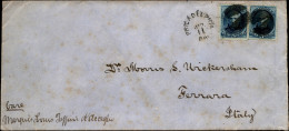 Oltremare - Stati Uniti D'America - Due 5 Cent (48) Su Busta Da Philadelphia A Ferrara Del 11.7.1880 - Sonstige & Ohne Zuordnung