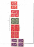 Oltremare - Stati Uniti D'America - 1895/1935 - Insieme Di 22 Quartine + 2 Booklet Da 6 Valori Montati Artigianalmente I - Otros & Sin Clasificación