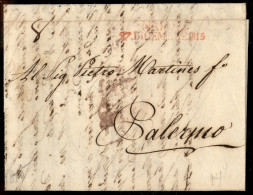 Prefilateliche E Documenti - Italia - Napoli 27 Dicembre 1815 (rosso) - Lettera Per Palermo - Other & Unclassified