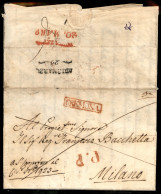 Prefilateliche E Documenti - Italia - Cremona + P.P. - Raccomandata Per Milano Del 18.3.1835 - Other & Unclassified