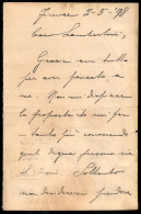 Prefilateliche E Documenti - Italia - Ruggeri Ruggero - Lettera Autografa (2 Facciate) Per Lambertini - Firenze 2.5.98 - Other & Unclassified