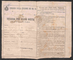 Prefilateliche E Documenti - Italia - 1918 (13 Febbraio) - Genova - Tessera Per Pacco Misto - Other & Unclassified