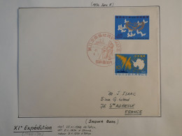 DB15 JAPAN  BELLE LETTRE  RARE SHOWA 1968 ANTARTIC XIeme  EXPEDITION JAPONAISE  AU POLE SUD  +IER RAID REUSSI+++ - Lettres & Documents