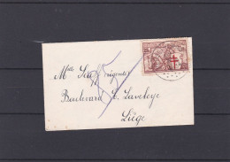 N° 395 / Enveloppe (carte De Visite ) De BIERSET AWANS VERS LIEGE - Covers & Documents
