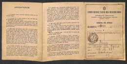Prefilateliche E Documenti - Italia - Istituto Nazionale Fascista Della Previdenza Sociale - Tessera Per Operai - Firenz - Other & Unclassified