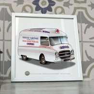 Citroën Hy - Poster HY Ambulance Du Tour De France Aspro 1958 - Vrachtwagens