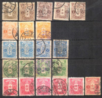 JAPON - 1913 - TAZAWA - 22 Timbres - Used Stamps