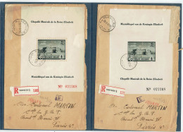 BELGIQUE - Blocs N° 13/14 - Lettres Recommandées De VERVIERS Pour PARIS Du 29.9.1942 Avec Censure Militaire. - Guerre 40-45 (Lettres & Documents)