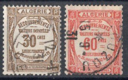 ALGERIE Timbres Taxe N°17 & 18 Oblitérés TB Cote 2€00 - Segnatasse