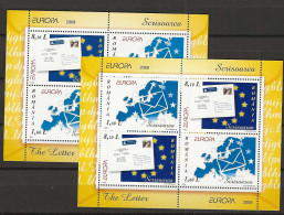 2008 MNH Romania Blocks Postfris** - 2008