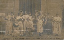 INSTITUT NOTRE DAME AUX EPINES  == FETES JUBILAIRES 1909 - FOTOKAART MET KREUK     2 SCANS - Eeklo