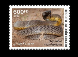 DJIBOUTI 2023 STAMP 1V - POISONOUS TOXIC VENOMOUS SPECIES - SNAKE SNAKES SERPENT SERPENTS - MNH - Serpents