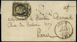 Let EMISSION DE 1849 - 3    20c. Noir Sur Jaune Obl. Càd T14 DREUX 10 JANV 1849 Répété à Côté S. LSC, TB - 1849-1876: Periodo Clásico