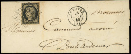 Let EMISSION DE 1849 - 3    20c. Noir Sur Jaune Obl. GRILLE S. LSC, Càd T15 LE HAVRE 28 JANV 49, TB - 1849-1876: Klassik