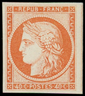 (*) EMISSION DE 1849 - 5m   40c. Orange, Impression Fine, Tirage De Londres, TB - 1849-1850 Cérès