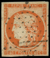 EMISSION DE 1849 - 5    40c. Orange, Obl. ETOILE, TTB - 1849-1850 Cérès