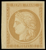 * EMISSION DE 1849 - R1f  10c. Bistre Clair, REIMPRESSION, TB - 1849-1850 Cérès