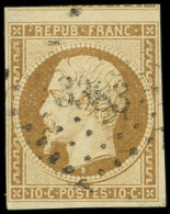 PRESIDENCE - 9    10c. Bistre-jaune, Obl. PC 3383 De TOULOUSE, 1 Voisin, TB - 1852 Louis-Napoleon