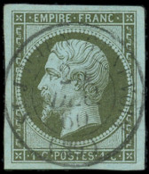 EMPIRE NON DENTELE - 11    1c. Vert-olive, Obl. Càd T15 ST-JULIEN-EN-GENEVOIS 2( )/12/60, Frappe Superbe - 1853-1860 Napoleone III