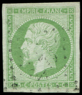 EMPIRE NON DENTELE - 12    5c. Vert, Oblitéré ANCRE, Frappe Légère, Belles Marges, TTB - 1853-1860 Napoleone III