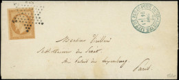 Let EMPIRE NON DENTELE - 13A  10c. Bistre Obl. ETOILE S. LAC, Càd LETTRE AFFie DE PARIS POUR PARIS En BLEU, 16/12/54, Su - 1849-1876: Periodo Clásico