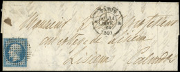 Let EMPIRE NON DENTELE - 14A  20c. Bleu, T I,  Obl. CERCLE De Points S. LAC, Càd * PARIS * 31/1/60, TTB - 1849-1876: Classic Period