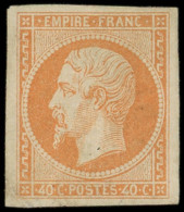 * EMPIRE NON DENTELE - 16j  40c. Orange Pâle, Gomme Non Originale, Aspect TB - 1853-1860 Napoléon III.