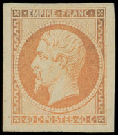 (*) EMPIRE NON DENTELE - 16   40c. Orange, Grandes Marges, TTB. C - 1853-1860 Napoleon III