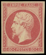 * EMPIRE NON DENTELE - R17Ah 80c. Carmin-rose, REIMPRESSION, TB. Br - 1853-1860 Napoléon III