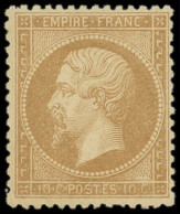 * EMPIRE DENTELE - 21   10c. Bistre, Bon Centrage, TB. Br - 1862 Napoléon III.