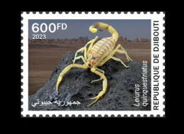 DJIBOUTI 2023 STAMP 1V - POISONOUS TOXIC VENOMOUS SPECIES - SCORPION SCORPIONS ARAIGNEES SPIDER SPIDERS - MNH - Arañas