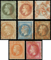 EMPIRE LAURE - 25, 26B, 27A, 28B, 29B Et 30/32, Tous Obl. Càd Rouge Des Imprimés, TB - 1863-1870 Napoleon III With Laurels