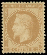 * EMPIRE LAURE - 28A  10c. Bistre, T I, Frais Et TB. C - 1863-1870 Napoleon III With Laurels